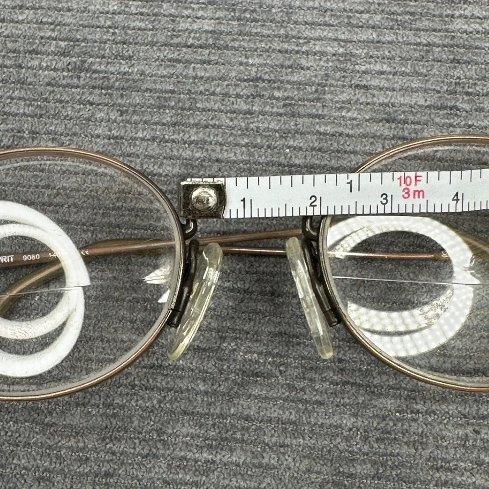 Esprit 9080 Oval Y2K Eyeglasses Bronze Metal Frames 47-20-140 Color 065 Vintage